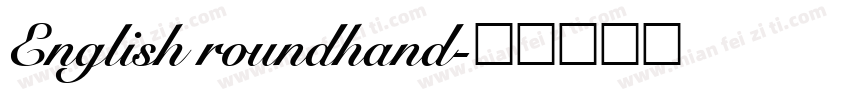 English roundhand字体转换
